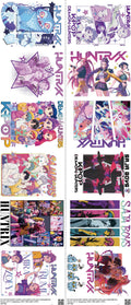 Music-Inspired Art mixed-style heat transfer design set on a 23.5 by 53 inch sheet