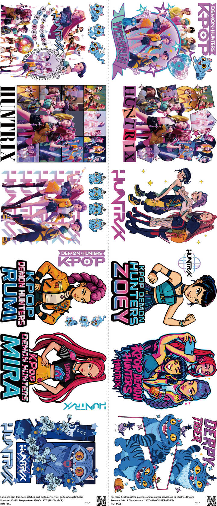 Music-Inspired Art mixed-style heat transfer design set on a 23.5 by 53 inch sheet