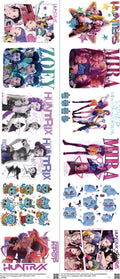 Music-Inspired Art mixed-style heat transfer design set on a 23.5 by 53 inch sheet