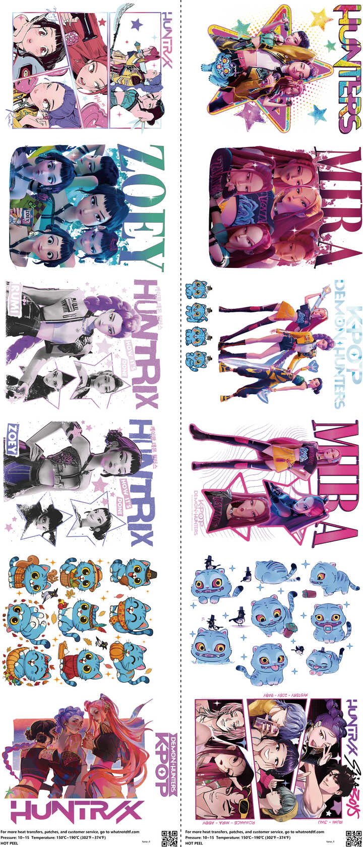 Music-Inspired Art mixed-style heat transfer design set on a 23.5 by 53 inch sheet