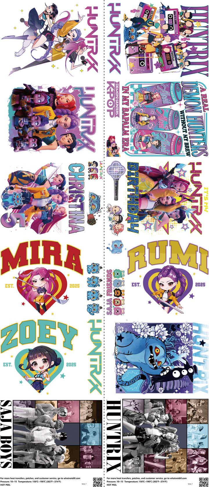 Music-Inspired Art mixed-style heat transfer design set on a 23.5 by 53 inch sheet