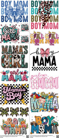 Mama mixed-style heat transfer design set on a 23.5 by 53 inch sheet