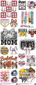 Mama mixed-style heat transfer design set on a 23.5 by 53 inch sheet