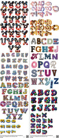 Number mixed-style heat transfer design set on a 23.5 by 53 inch sheet