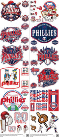 Baseball mixed-style heat transfer design set on a 23.5 by 53 inch sheet