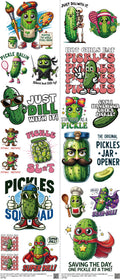 Pickle H1 mixed-style heat transfer design set on a 23.5 by 53 inch sheet
