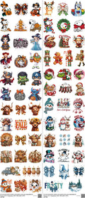 Pocket Size mixed-style heat transfer design set on a 23.5 by 53 inch sheet