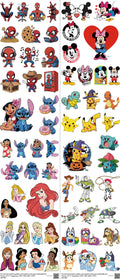 Pocket Size mixed-style heat transfer design set on a 23.5 by 53 inch sheet
