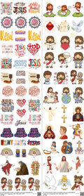 Pocket Size mixed-style heat transfer design set on a 23.5 by 53 inch sheet