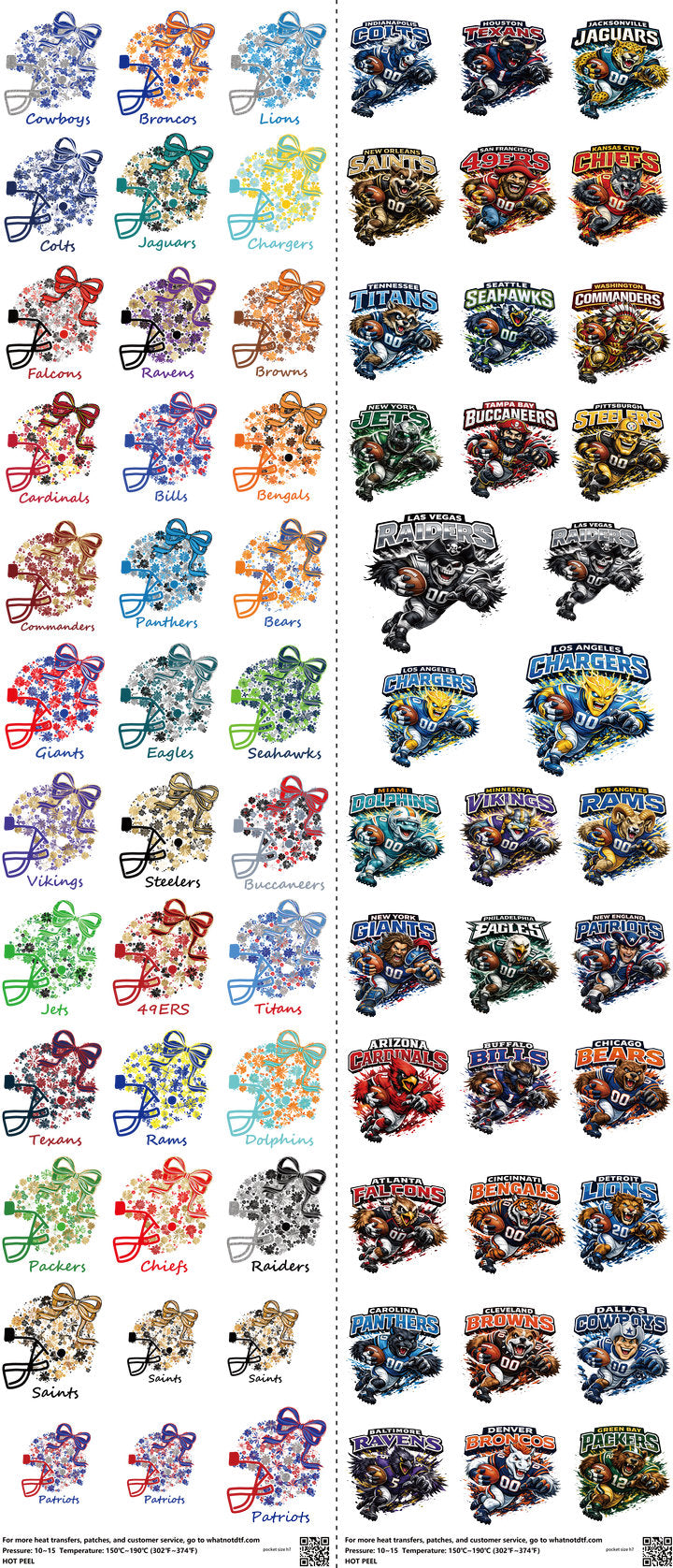 Pocket Size mixed-style heat transfer design set on a 23.5 by 53 inch sheet