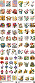 Pocket Size mixed-style heat transfer design set on a 23.5 by 53 inch sheet