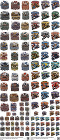 Pocketsize mixed-style heat transfer design set on a 23.5 by 53 inch sheet