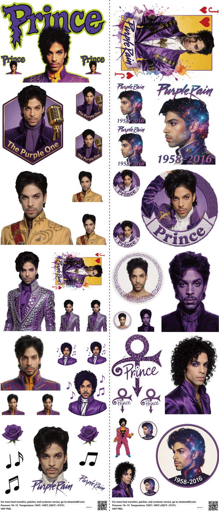 Music-Inspired Art mixed-style heat transfer design set on a 23.5 by 53 inch sheet