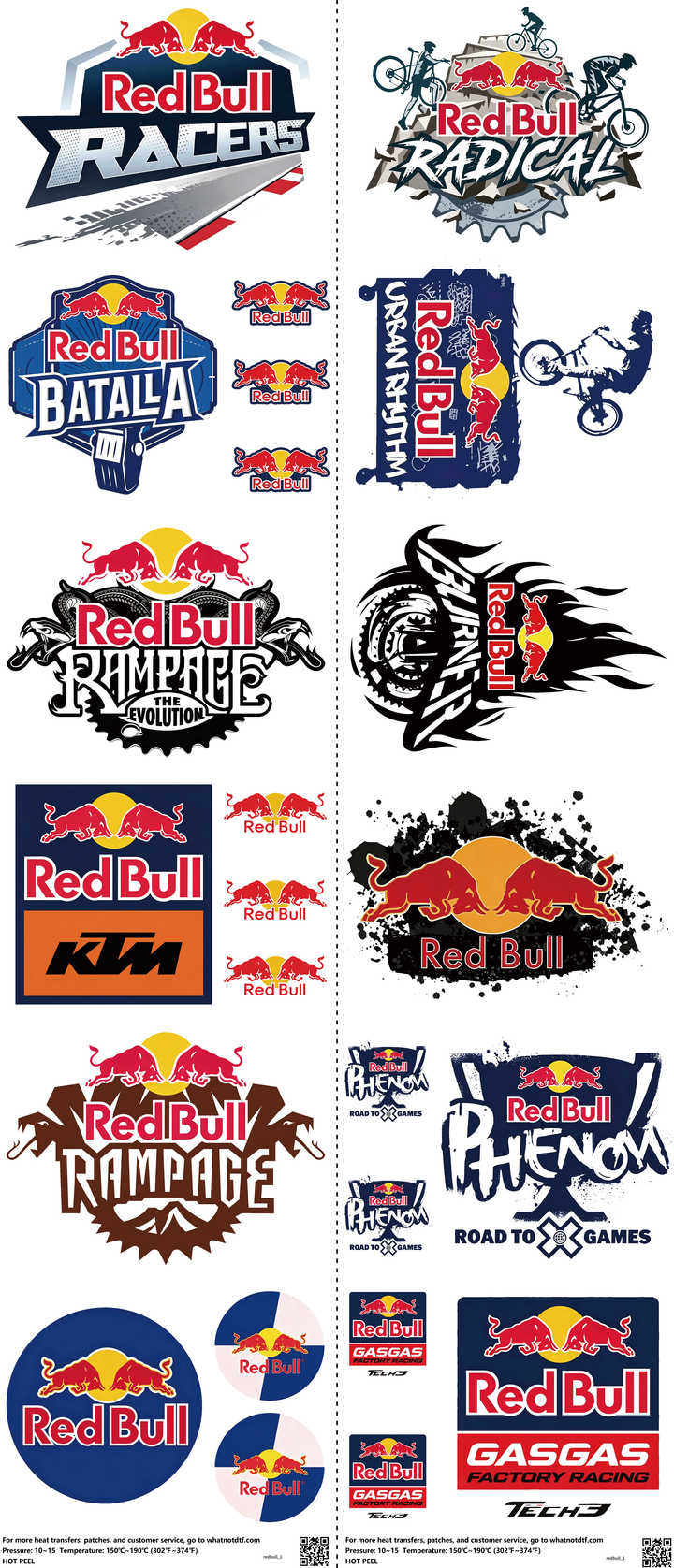 Food & Drink Style mixed-style heat transfer design set on a 23.5 by 53 inch sheet