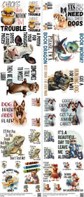 Sarcastic mixed-style heat transfer design set on a 23.5 by 53 inch sheet