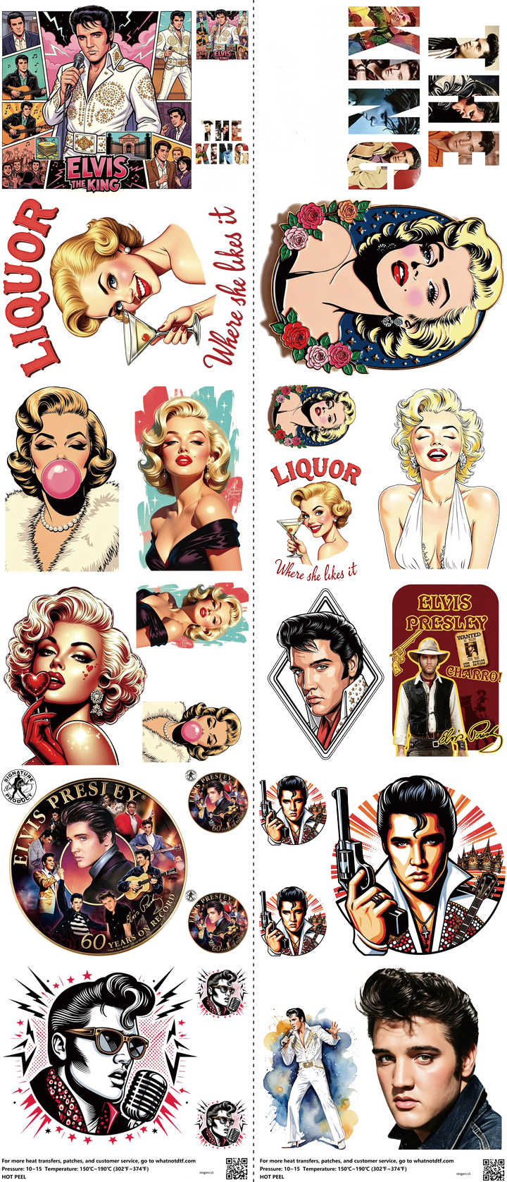 Music-Inspired Art mixed-style heat transfer design set on a 23.5 by 53 inch sheet