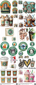 Food & Drink Style mixed-style heat transfer design set on a 23.5 by 53 inch sheet