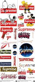 Athletic Style mixed-style heat transfer design set on a 23.5 by 53 inch sheet