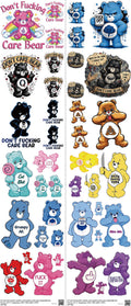 Swear Bear mixed-style heat transfer design set on a 23.5 by 53 inch sheet