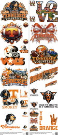 College Football mixed-style heat transfer design set on a 23.5 by 53 inch sheet