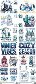 Winter Z5 mixed-style heat transfer design set on a 23.5 by 53 inch sheet