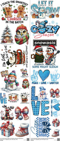 Winter Z6 mixed-style heat transfer design set on a 23.5 by 53 inch sheet